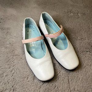 MEPHISTO White Leather Ballet Flats US5/37